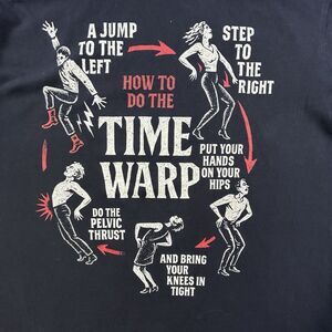 Rocky Horror Picture Show T-Shirt Men Large Black Let’s Do The Time Warp Again